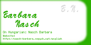 barbara nasch business card